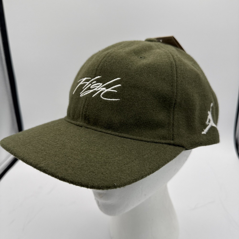 NEW Nike Jordan Flight Unstructured Hat Olive Green HF6241 222‎ Wool Large/XL